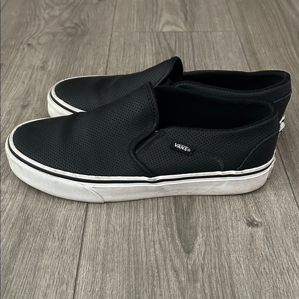 Vans Men's Black Perforated Slip-On Sneakers